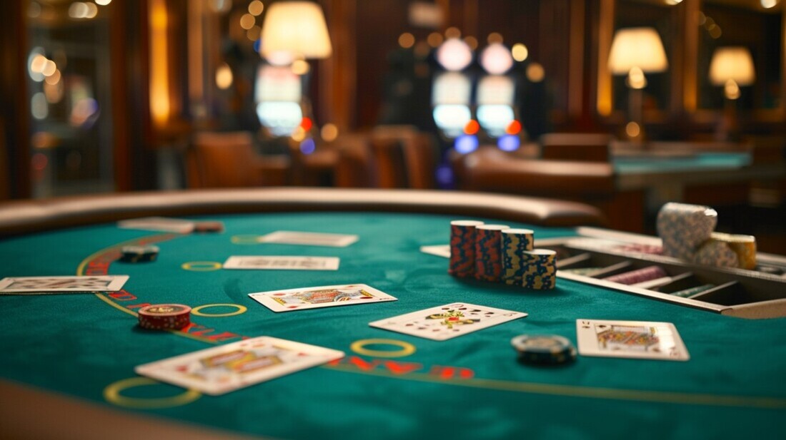 Poker z krupierem w kasynie